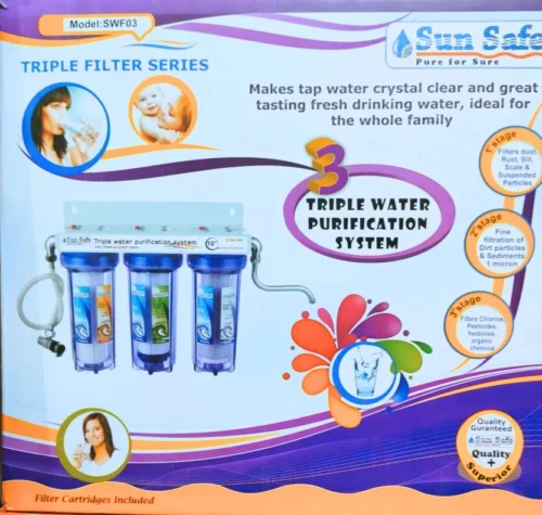 SUN SAFE TRIPLE FILTER SERIES TRIPLE WATER PURIFICATION SYSTEM