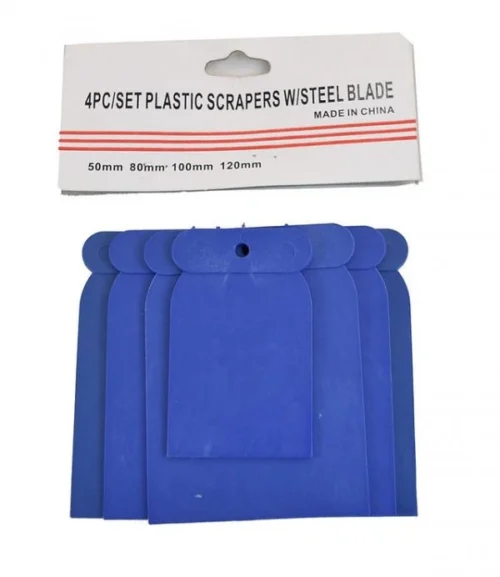 TOWER 4PC/SET PLASTIC SCRAPPER WITH STEEL BLADE