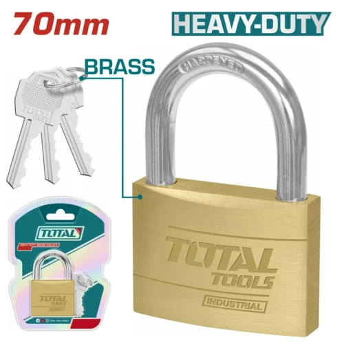 TOTAL BRASS PAD LOCK 70MM